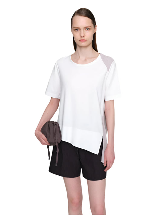 White Organic Cotton Jersey Top
