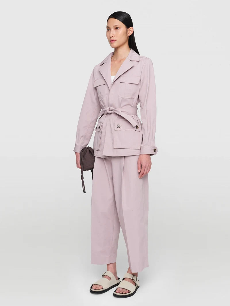 SAHARIENNE Cotton Twill Jacket Lilac