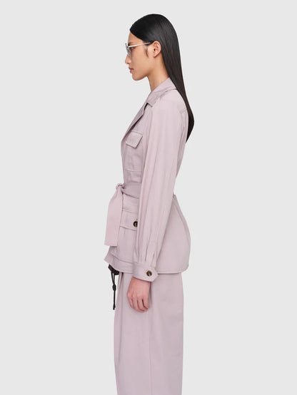 SAHARIENNE Cotton Twill Jacket Lilac