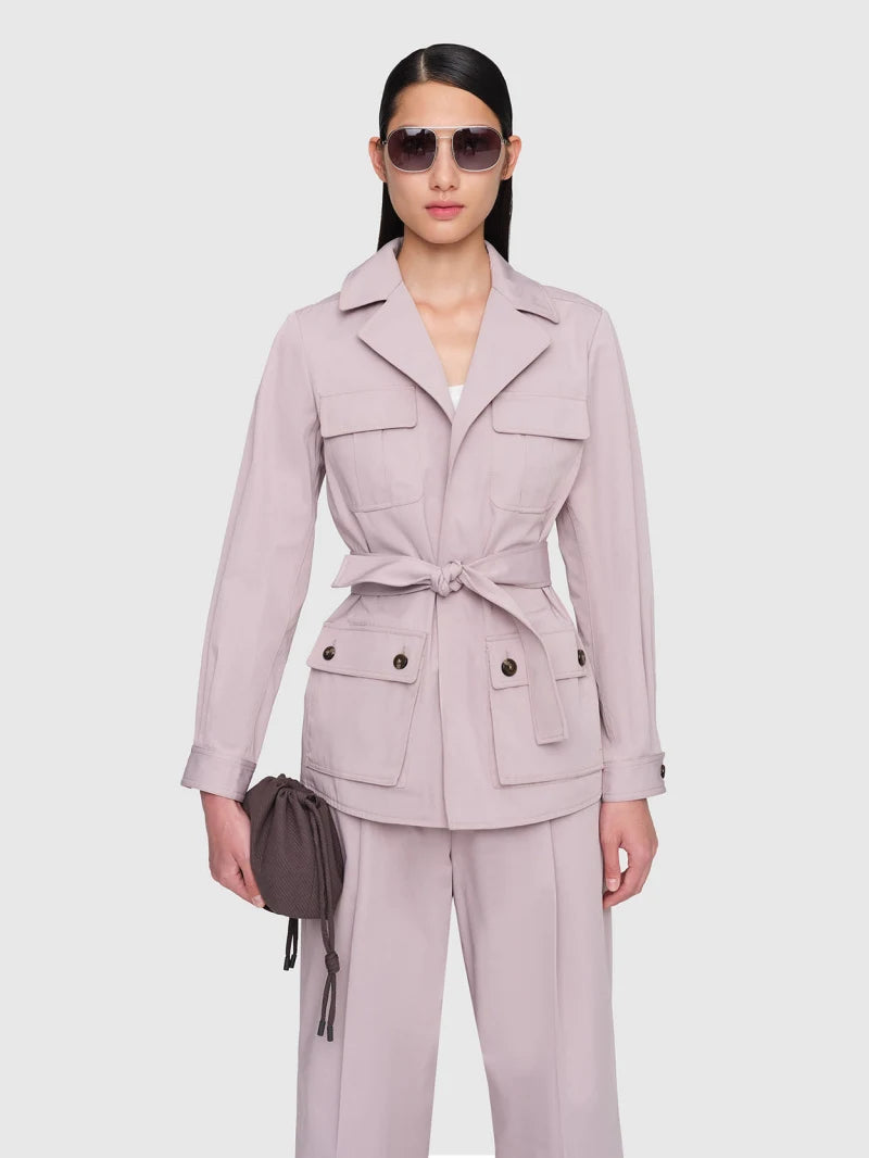 SAHARIENNE Cotton Twill Jacket Lilac