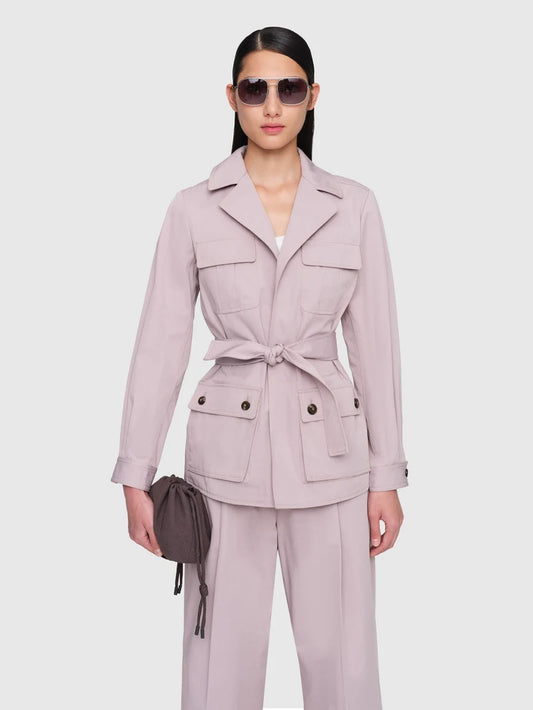 SAHARIENNE Cotton Twill Jacket Lilac