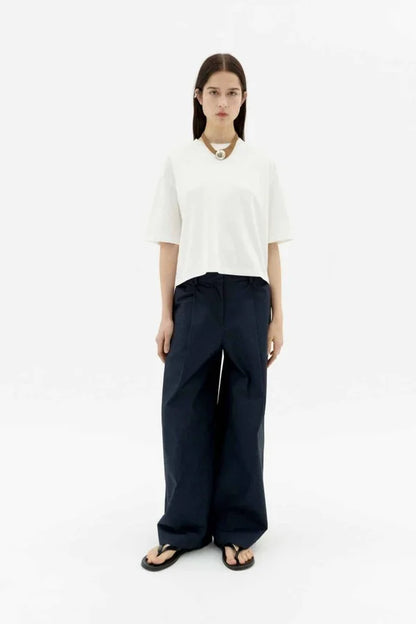 White Lena Short Sleeve Tee