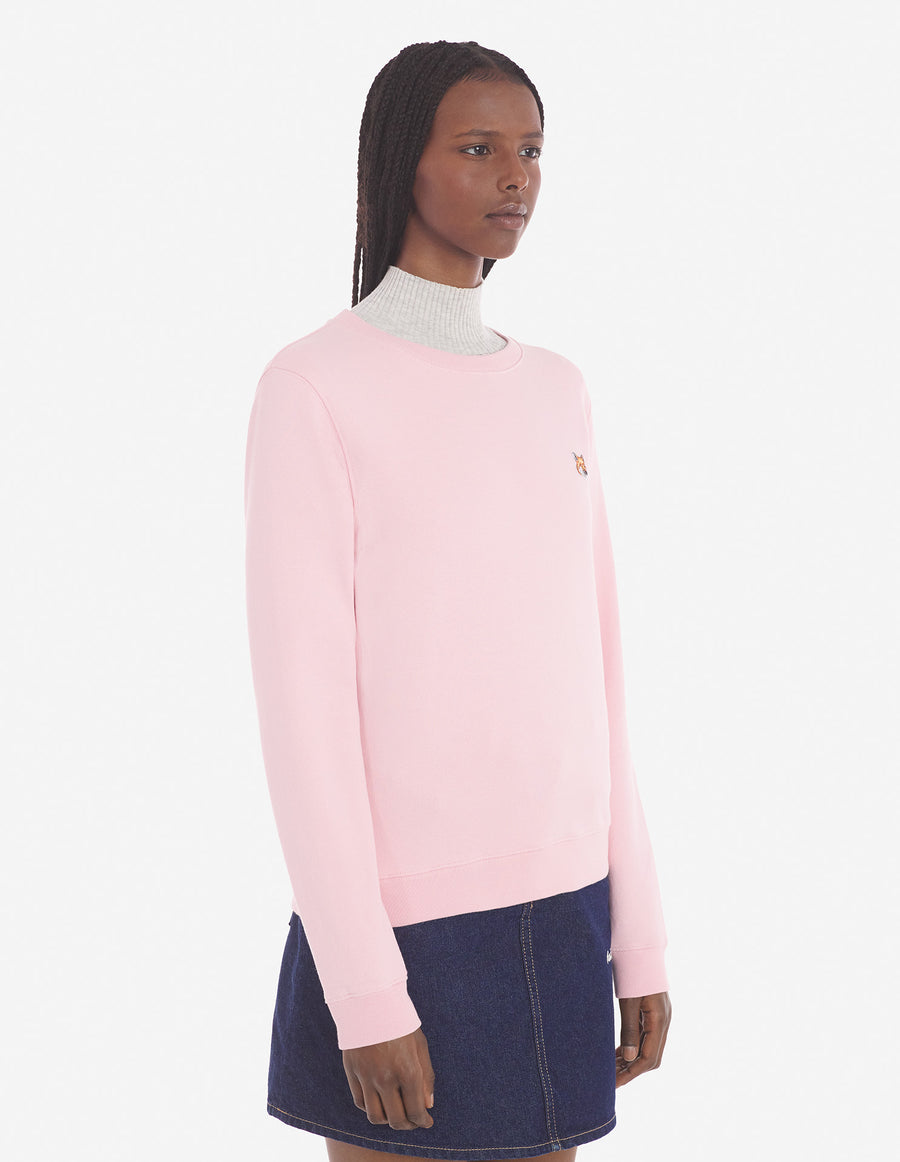 Fox Head Patch Regular Sweatshirt Pale Pink (women)