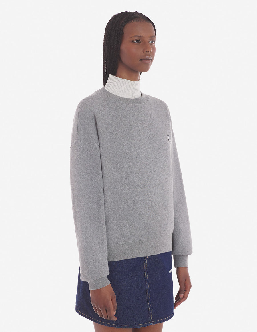 Bold Fox Head Patch Comfort Sweatshirt Medium Grey Melange (women)