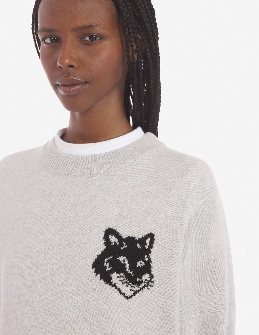 Maison Kitsune | knitwear for women - Fox Head Intarsia Comfort
