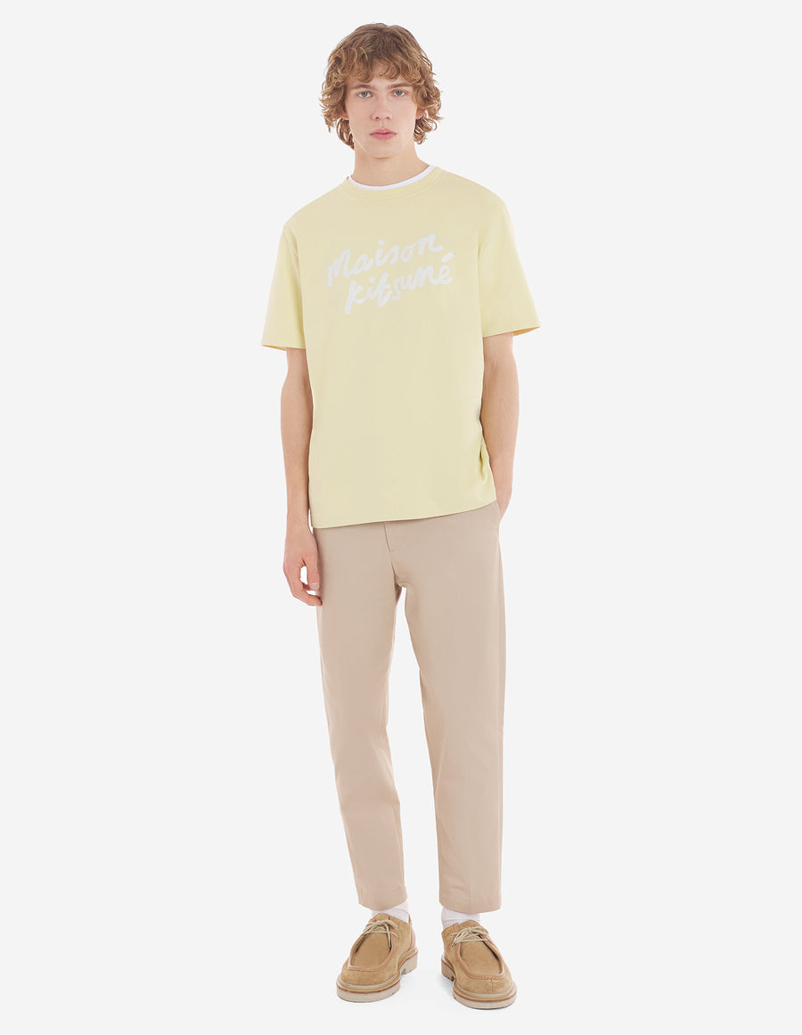 Maison Kitsune Handwriting Comfort Tee-Shirt Chalk Yellow (men)