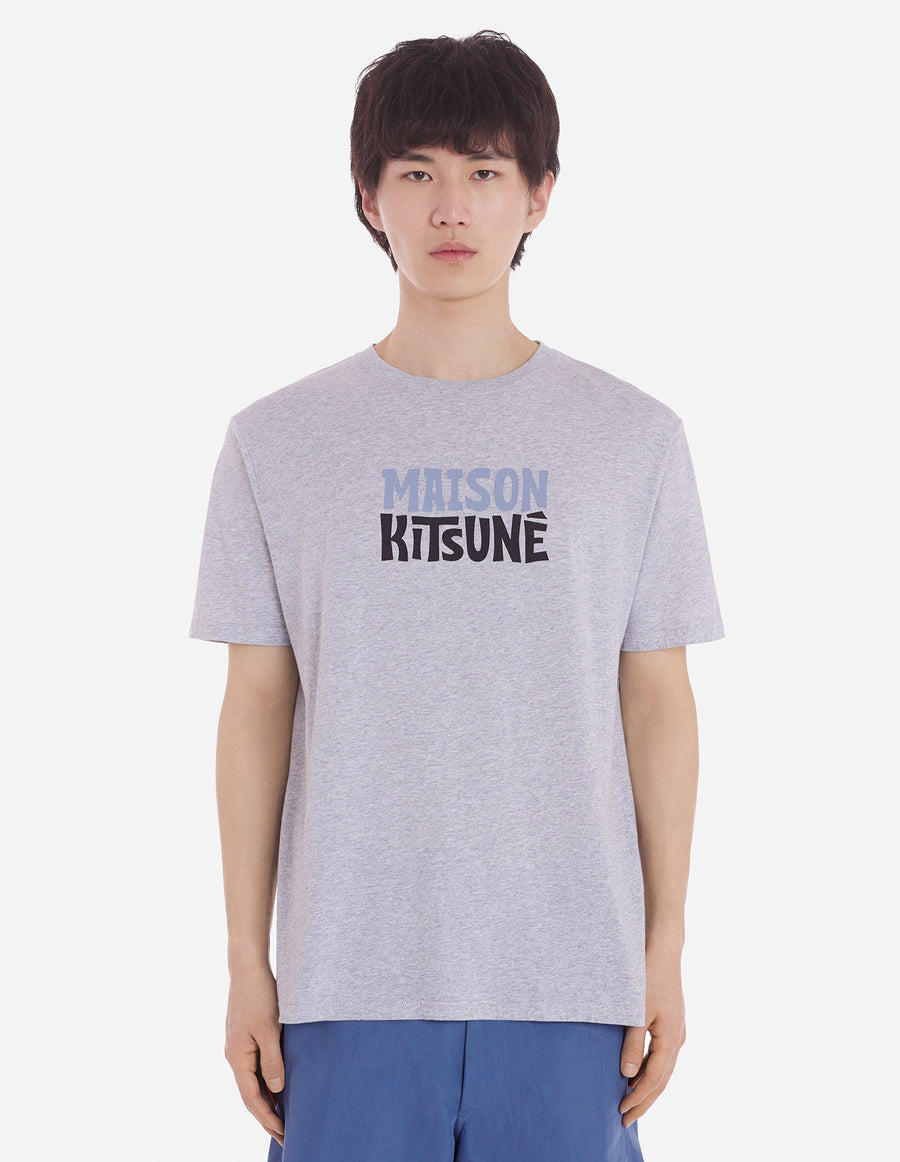 Maison Kitsune Surf Club Comfort Tee-shirt Light Grey Melange (men)