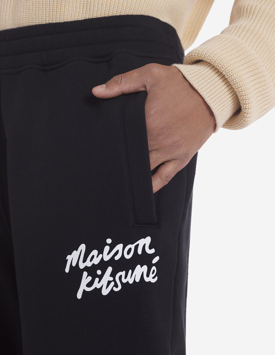 Maison Kitsune Handwriting Comfort Jog Pants Black/White (men)