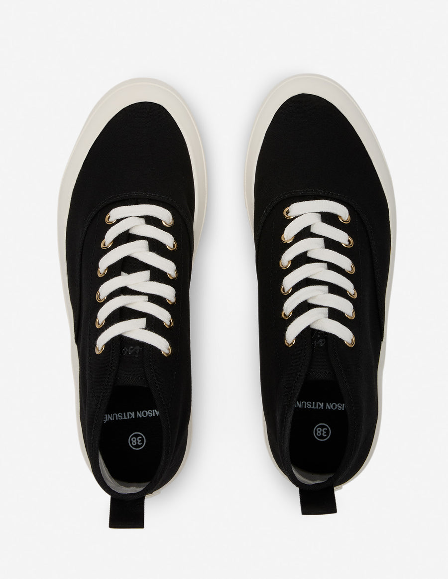 High Top Canvas Lace-Up Sneakers