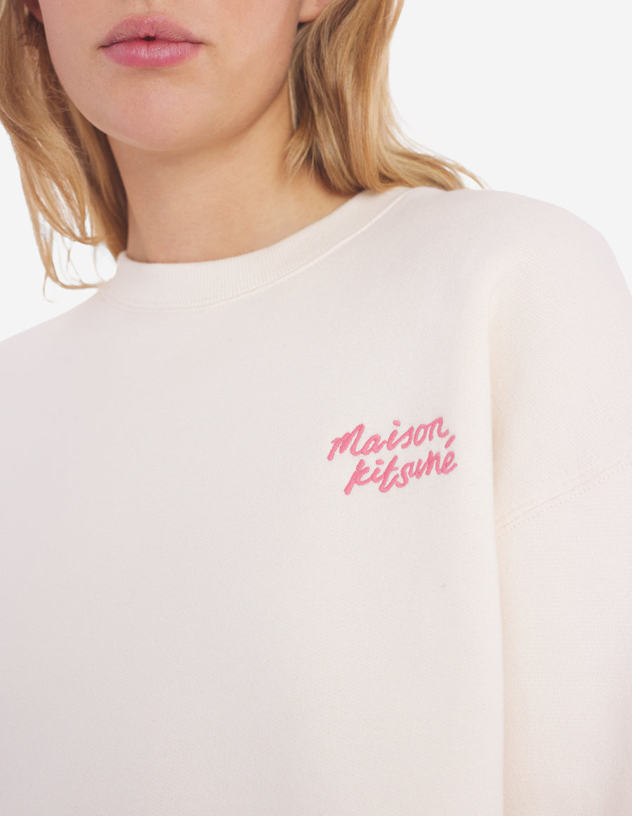 Maison Kitsune Handwriting Comfort Sweatshirt Fresh Cotton (women)