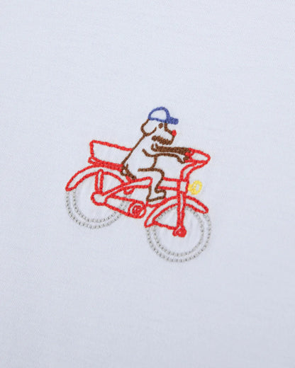 Bicycle Dog Popincourt T-shirt Poplin Blue