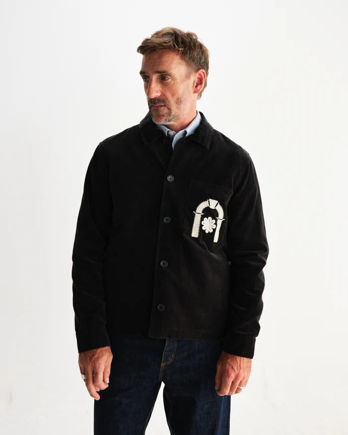 Rockley - Applique Velvet Overshirt