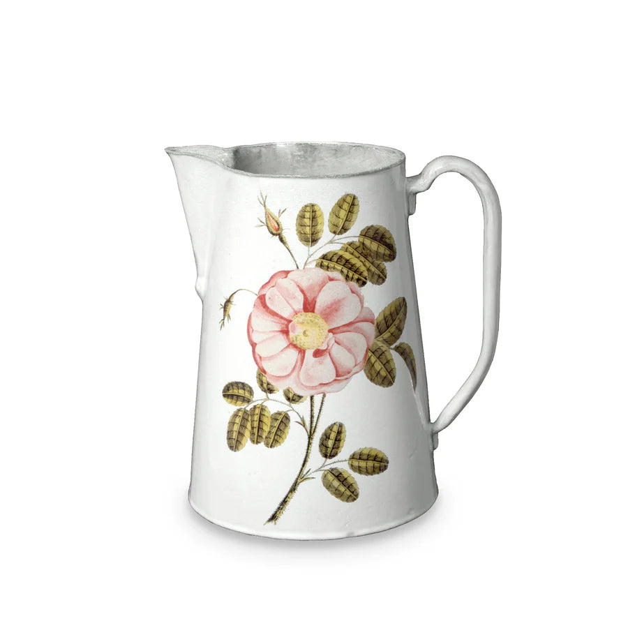 John Derian Painted Rose Pitcher