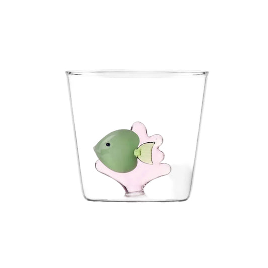 Marine Garden Green Fish Pink Seaweed