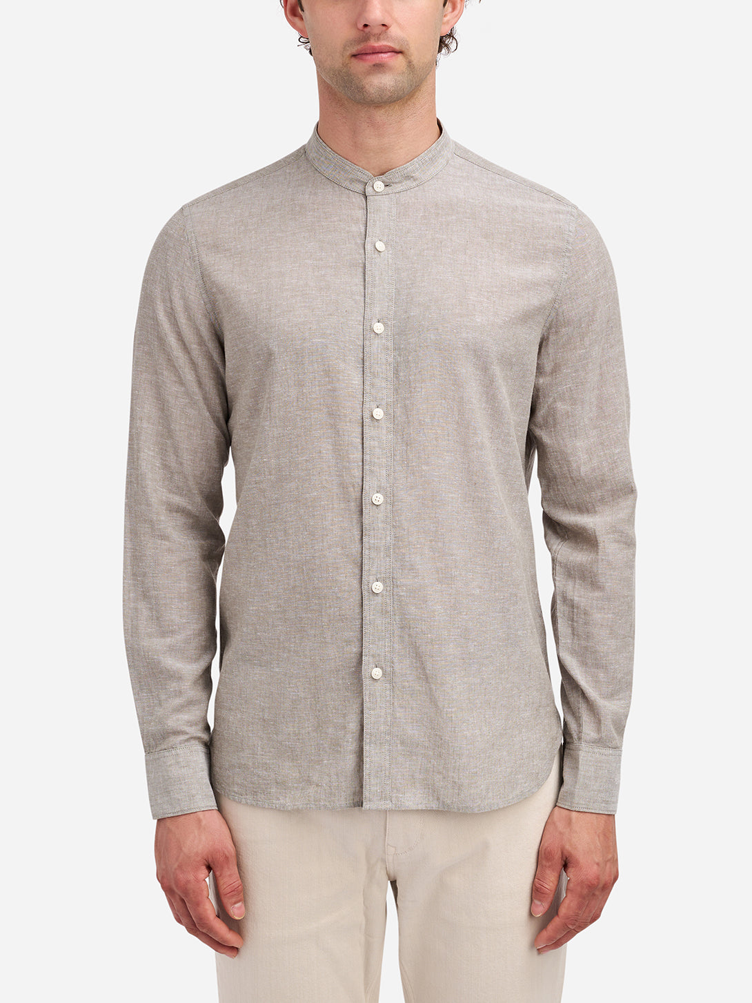 Aleks Linen Cotton Shirt Olive