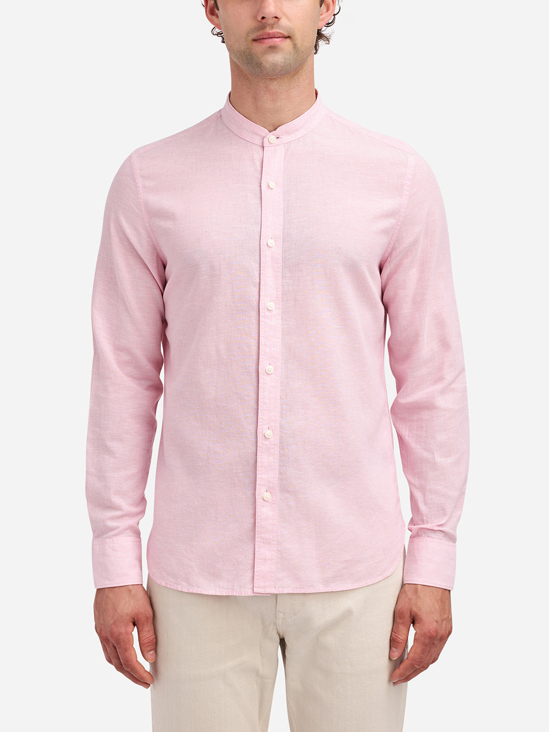 Aleks Linen Cotton Shirt Pink