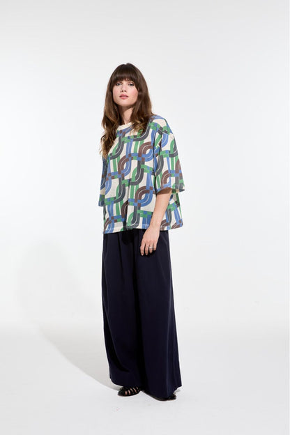 158 - Blue Adam Liane Top