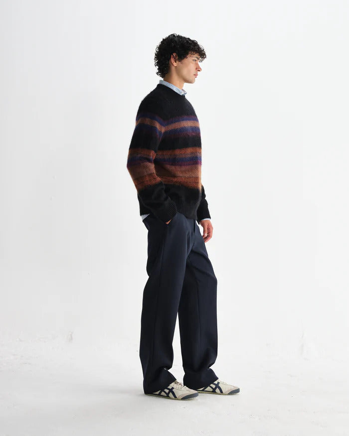 Wilde -  Multicolour Brush Stripe Wool Crewneck