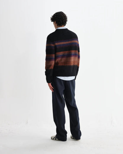 Wilde -  Multicolour Brush Stripe Wool Crewneck