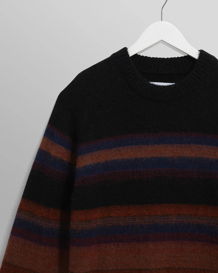 Wilde -  Multicolour Brush Stripe Wool Crewneck