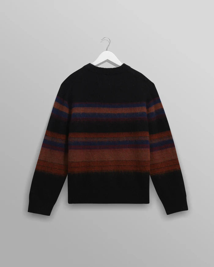 Wilde -  Multicolour Brush Stripe Wool Crewneck