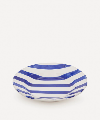 Stripes Blue Pasta Plate 24cm