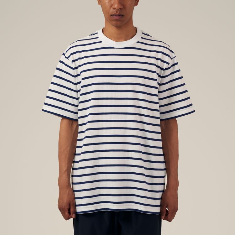 Horizontal Stripes T-Shirt Blue