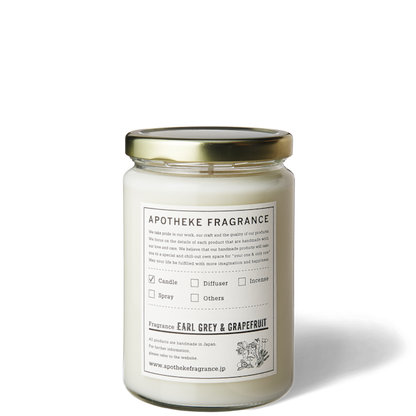 Glass Jar Candle Earl Grey & Grapefruit