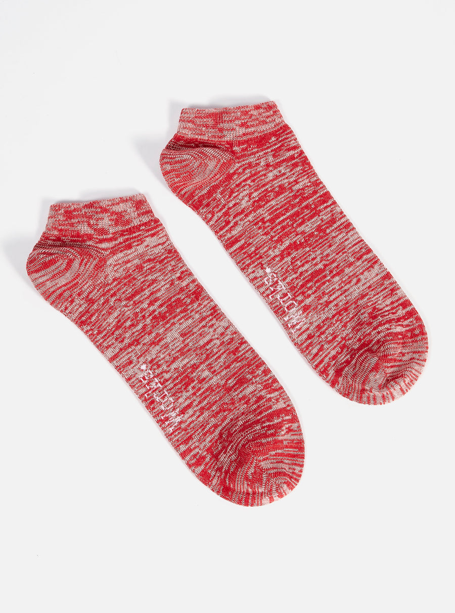 Ankle Slub Sock Red