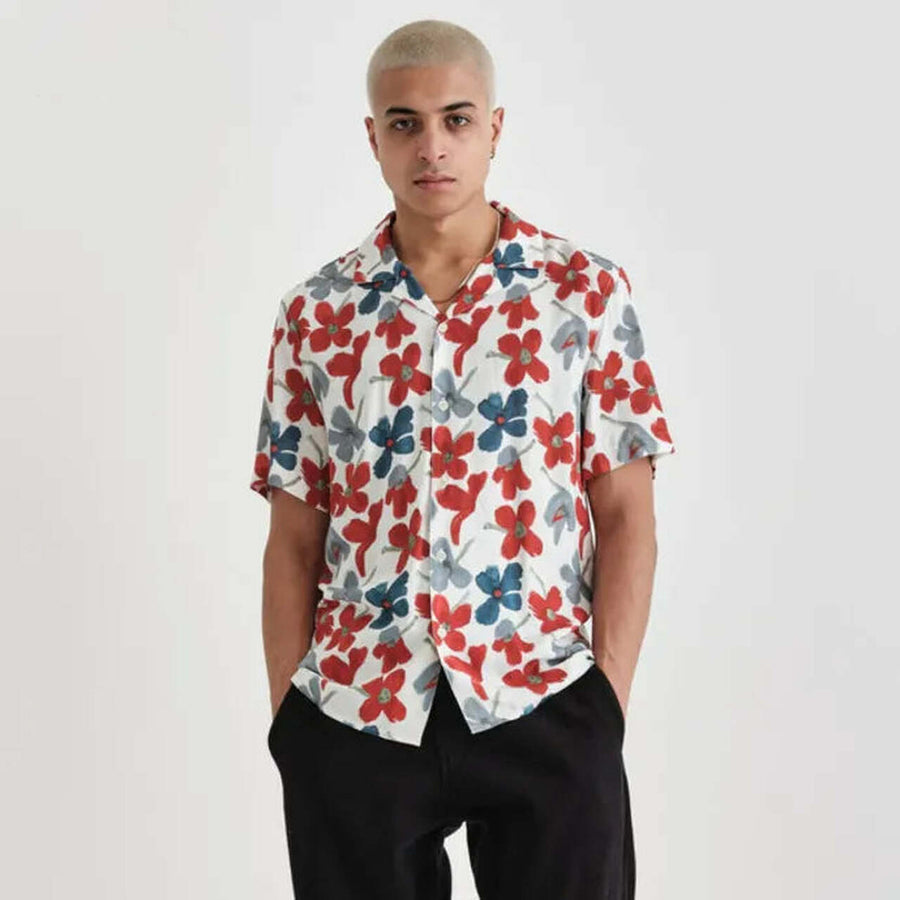 Didcot Shirt Bright Floral Red / Blue