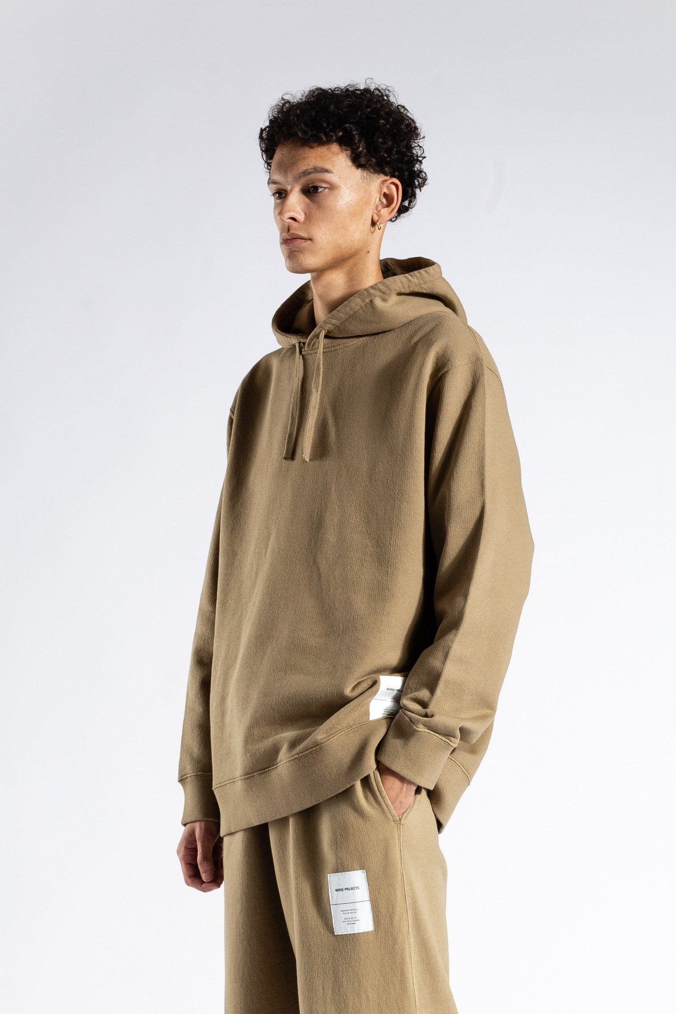 Norse Projects Fraser Tab Series Hoodie Utility Khaki – kapok