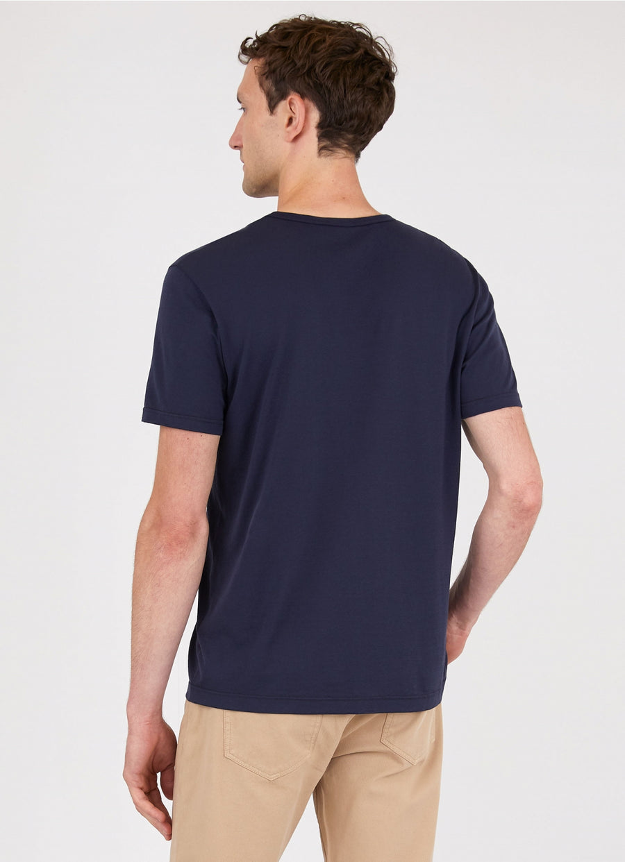 Short Sleeve Classic Crew Neck T-Shirt Navy
