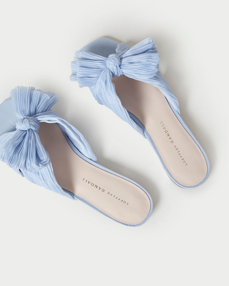 Daphne Knot Flat Sandal Blue