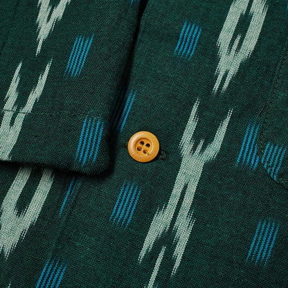 Five Pocket Island Shirt Green Ikat