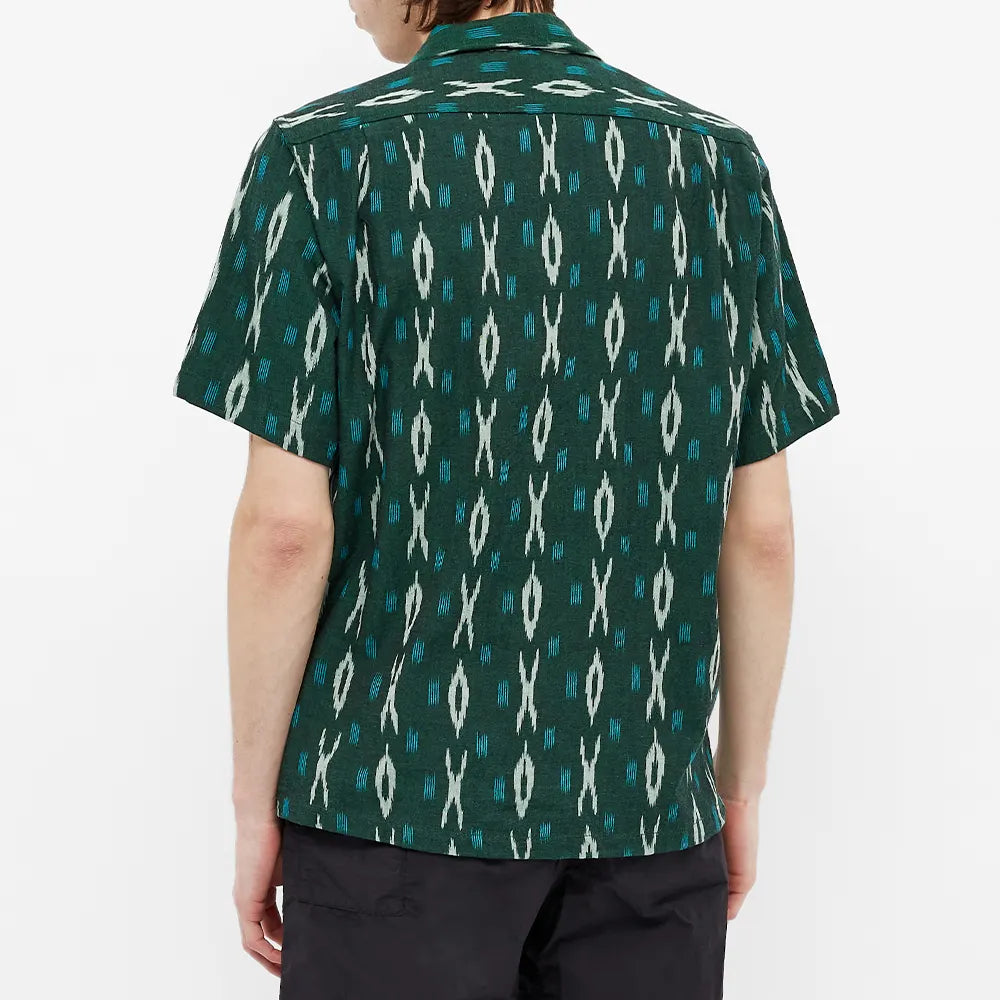 Five Pocket Island Shirt Green Ikat