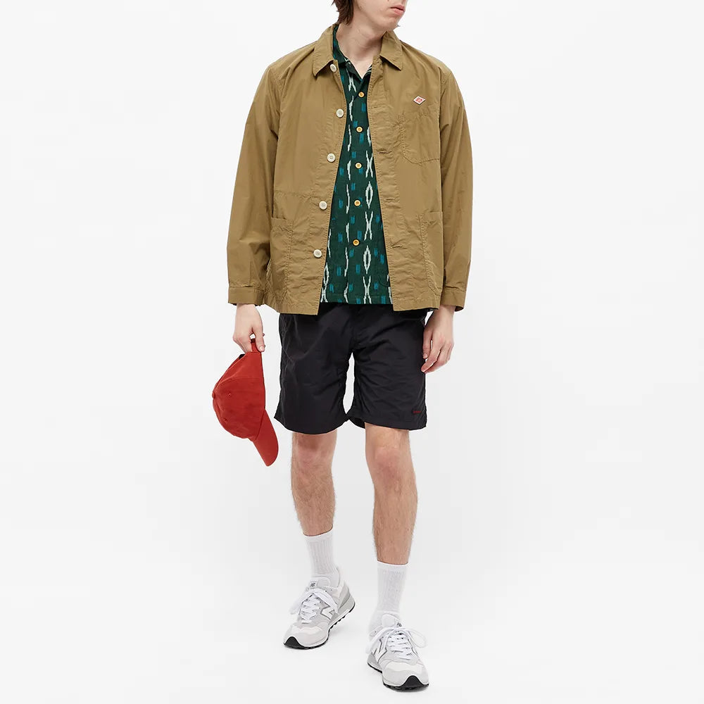 Five Pocket Island Shirt Green Ikat