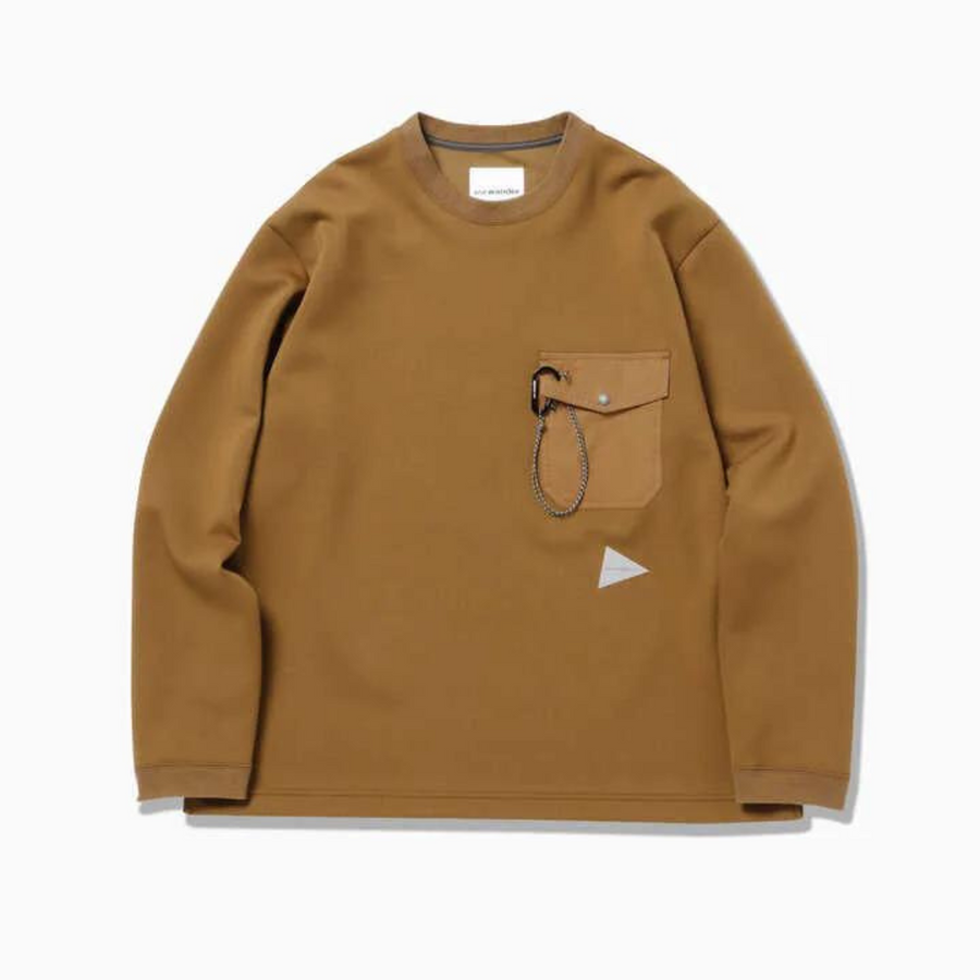Airly Warm Crew Neck T Brown
