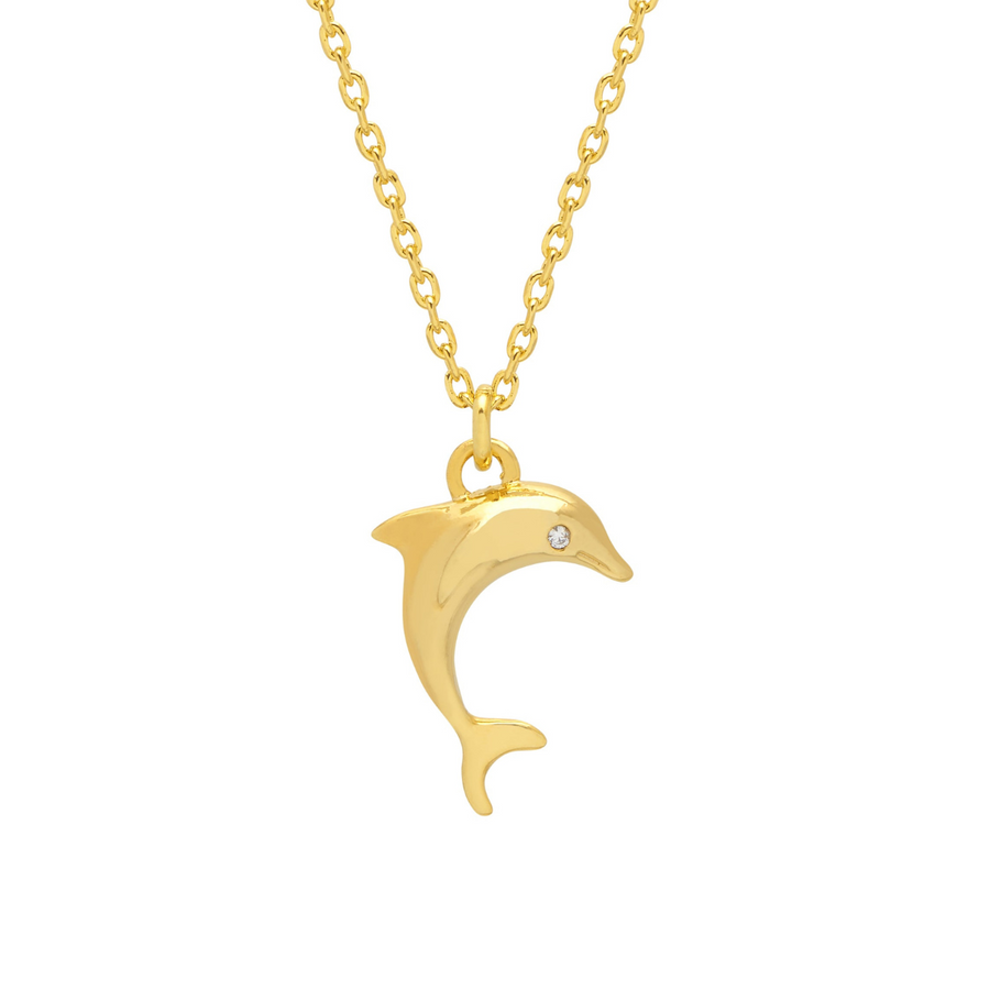 Dolphin Pendant - Gold