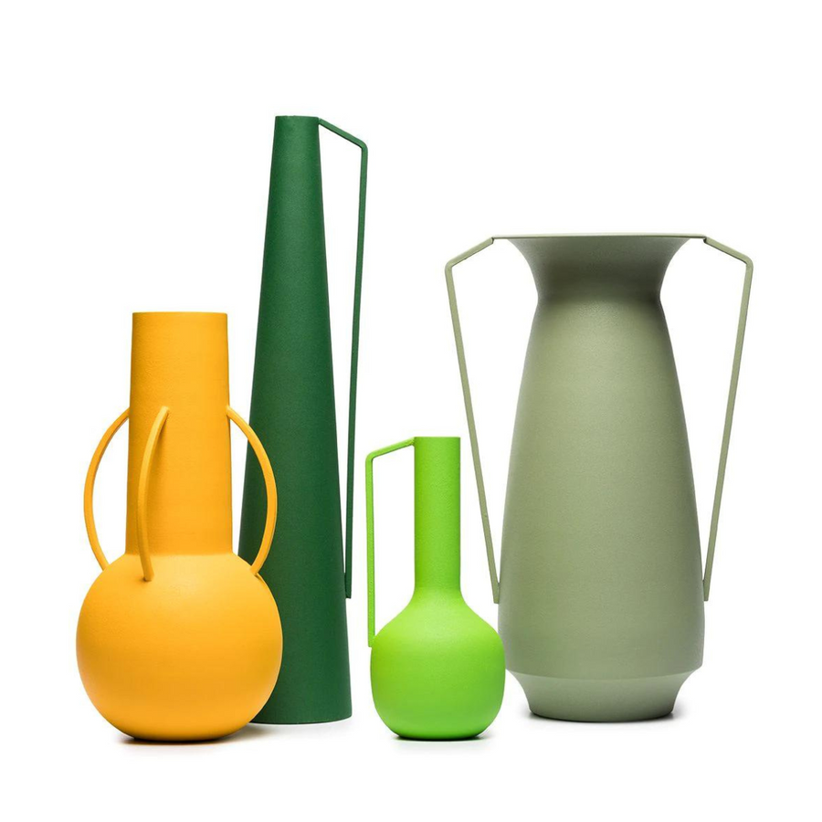 Roman Vases Set 4 Olive Green