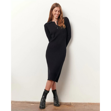 Miller Dress Maille Col Polo Black