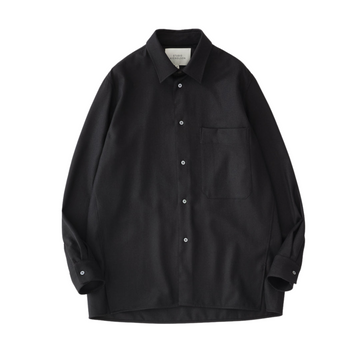 Gray Patch Pocket Classic Shirt Black