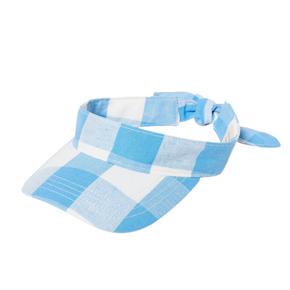 Rhonda Bow Visor CV Blue Gingham OS