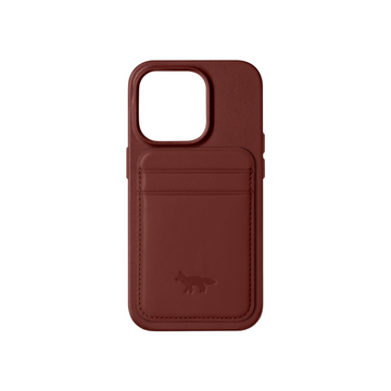 Fox Magnetic Card Case For iPhone 14 Pro Wine Lees