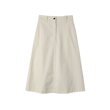 Patch Pocket Walking Skirt Off White