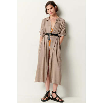 Minola Dress Kimono Mi-Longue Sandblue