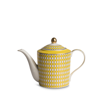 Chess Teapot Yellow