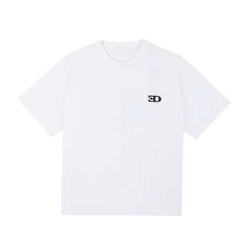 T-Shirt Boxy Logo Blanc