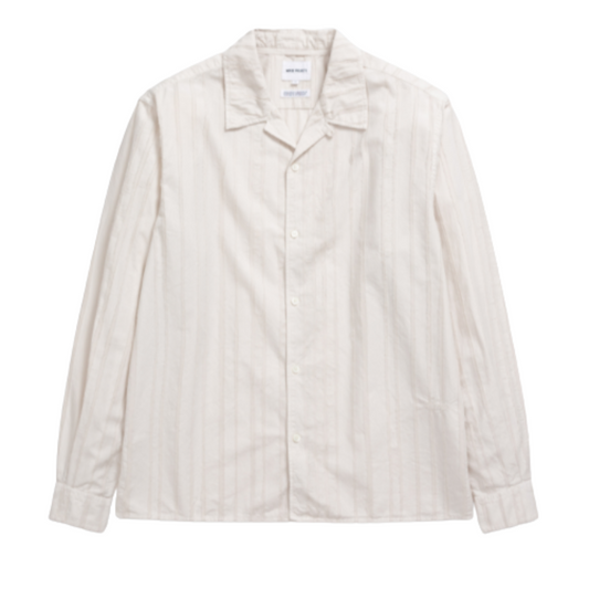 Marble White Carsten Stripe Long Sleeve Shirt