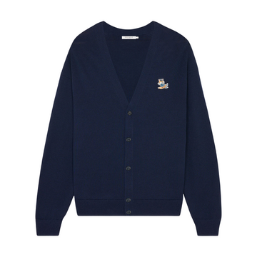 Dressed Fox Patch Relaxed Cardigan Navy (men)