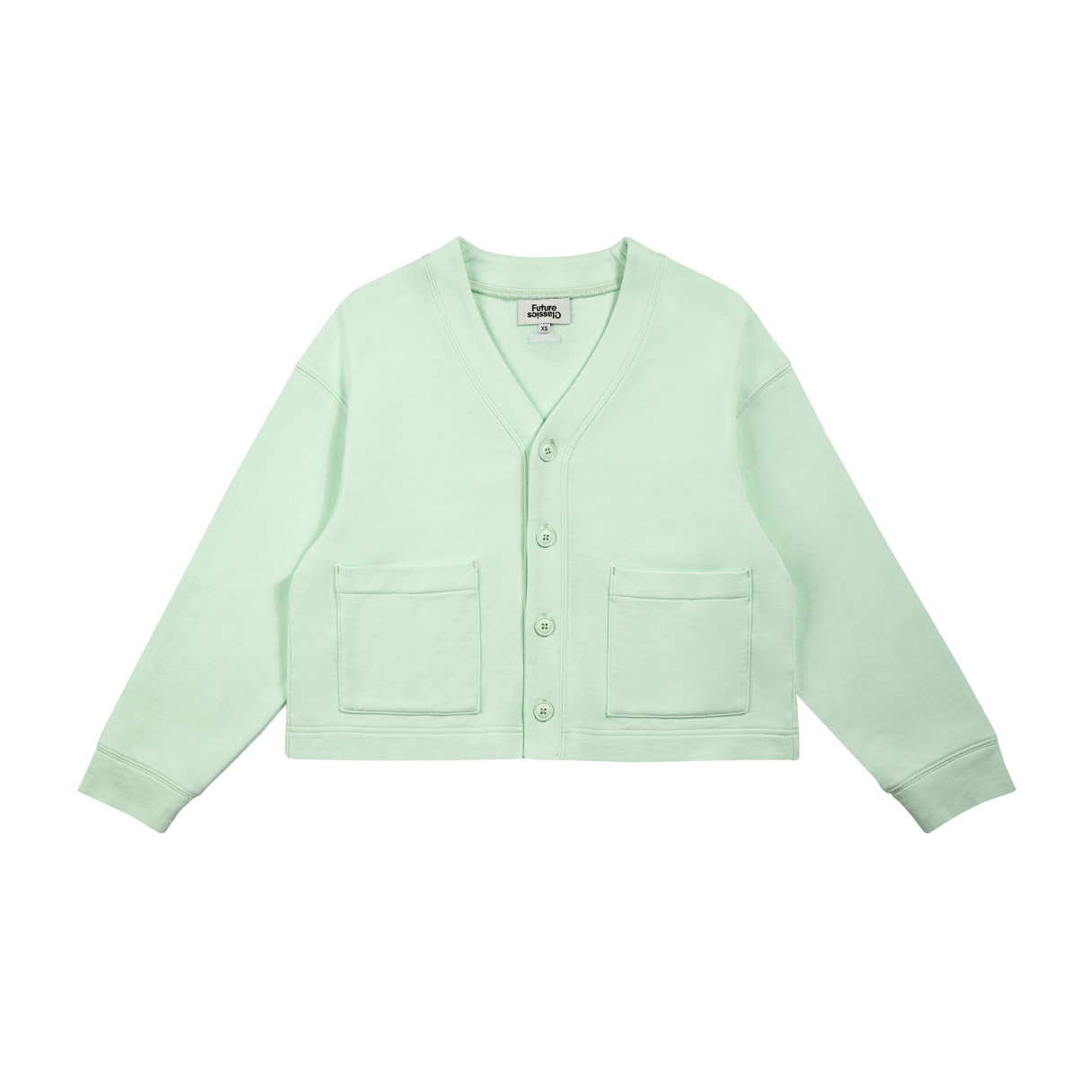 Cropped Cardigan Light Green